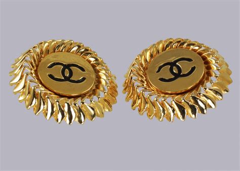 chanel ear clip|chanel cc earrings original.